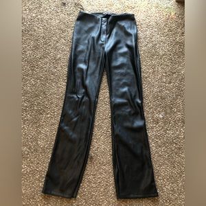 Black Motel Rocks Leather Flared pants